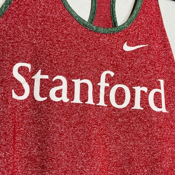 NIKE The Nike Tee Stanford College Heather Red Racerback Athletic Cut Tank Top L - Picture 3 of 4